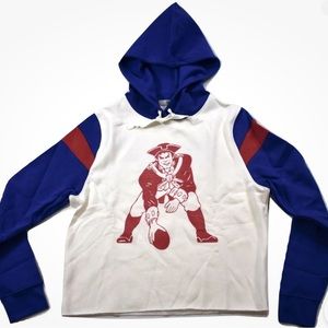 New England Patriots Retro Cropped Hoodie